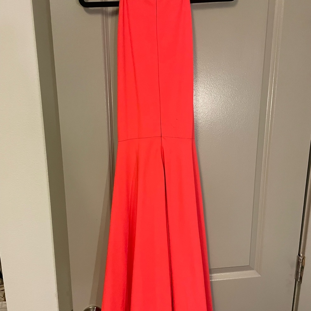 Tahari Strapless Coral Dress